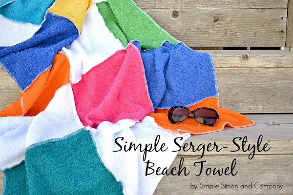 Tutorial: Serged patchwork beach towel