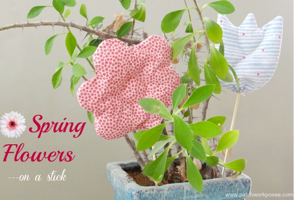 Tutorial: Fabric flower on a stick