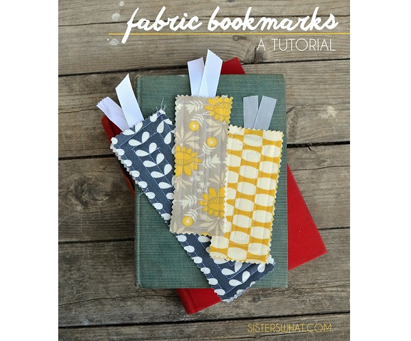 Tutorial: Fabric bookmark, and a free teacher gift printable