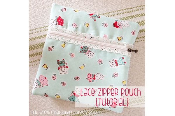 Tutorial: Exposed lace zipper pouch