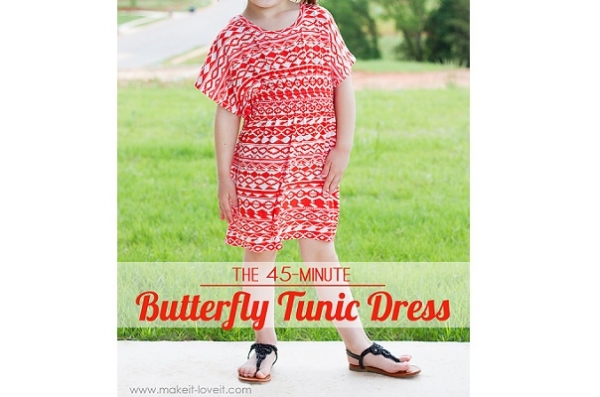 Tutorial: 45-minute butterfly tunic dress for girls and women