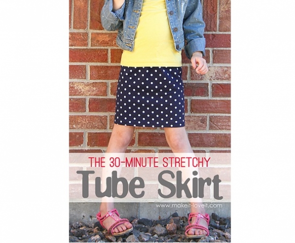 Tutorial: Girls 30-minute stretchy tube skirt