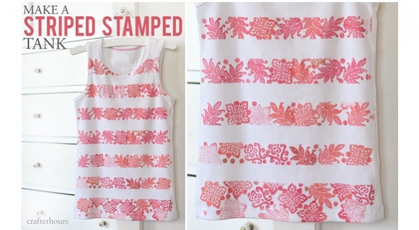 Tutorial: Create a stamped stripe design on fabric