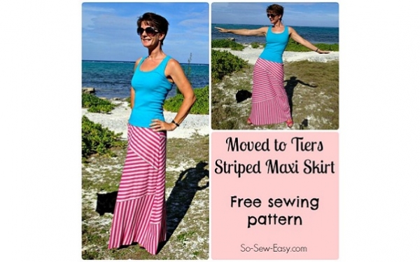 Free Pattern: Moved to Tiers striped maxi skirt