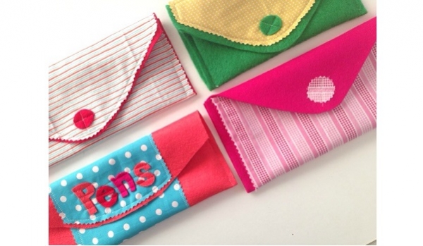 Tutorial: Easy felt and fabric stationery pouches