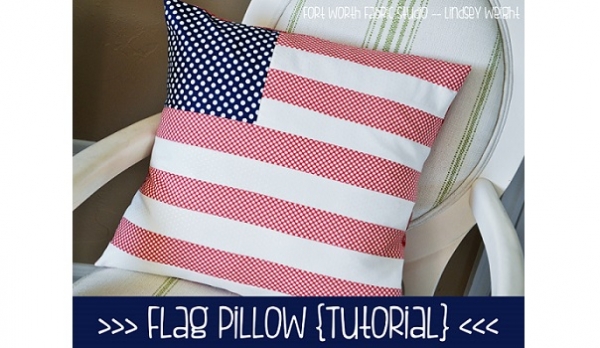 Tutorial: American flag pillow cover