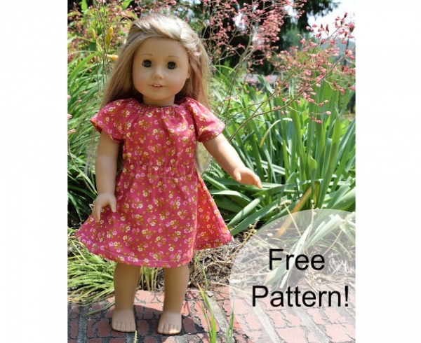 Free pattern: Peasant dress for a doll