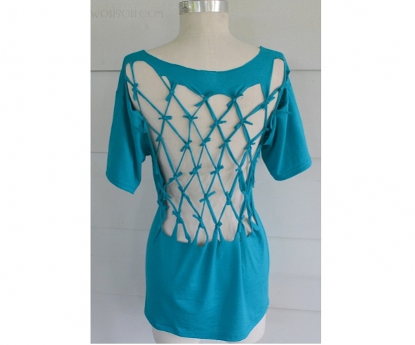 Tutorial: No-sew lattice back t-shirt