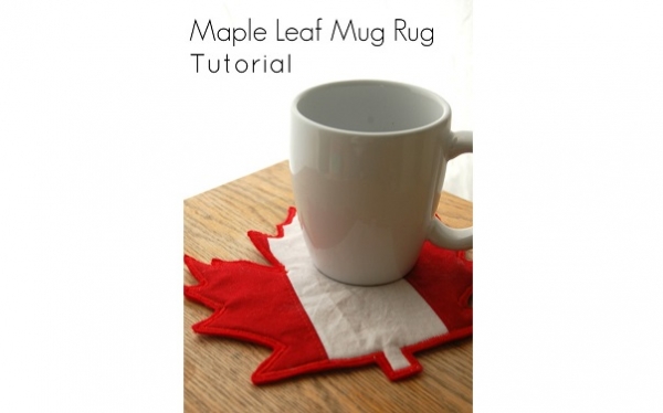 Tutorial: Maple leaf mug rug for Canada Day