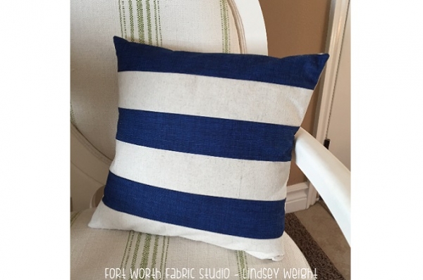 Tutorial: Pieced stripe pillow cover