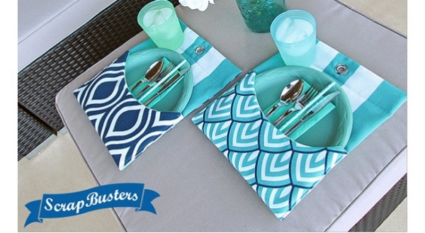 Tutorial: Mini pocket placemats for outdoor dining