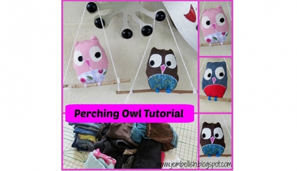 Tutorial: Make these perching owl softies from recycled clothing