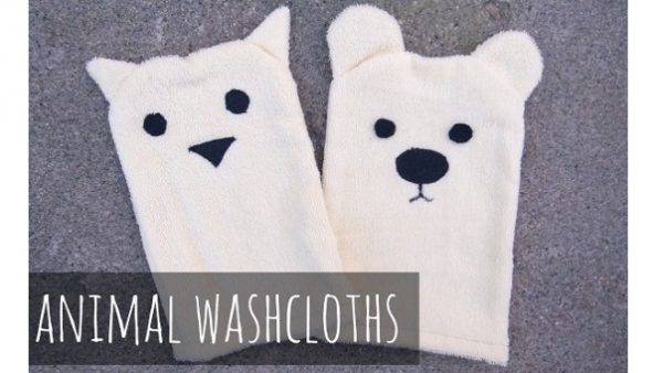 Tutorial: Animal washcloth mitts