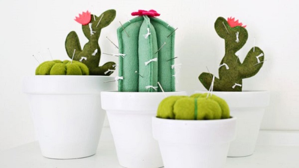 Tutorial: Cactus pincushion in 3 variations