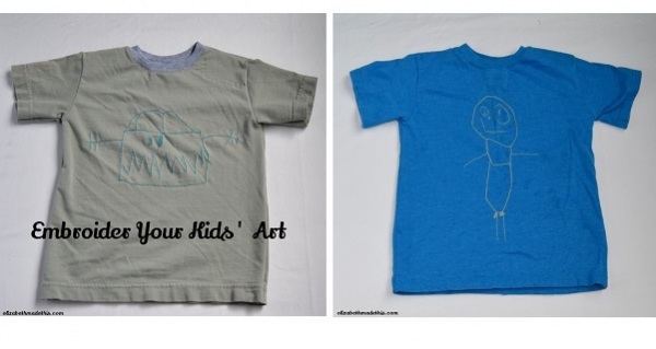 Tutorial: Stitch your child's drawings on to a t-shirt