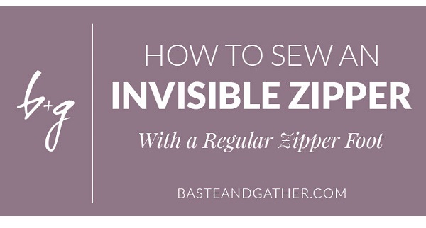 Tutorial: Install an invisible zipper with your regular zipper foot