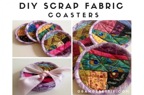 Tutorial: Scrapbusting quilted fabric coasters