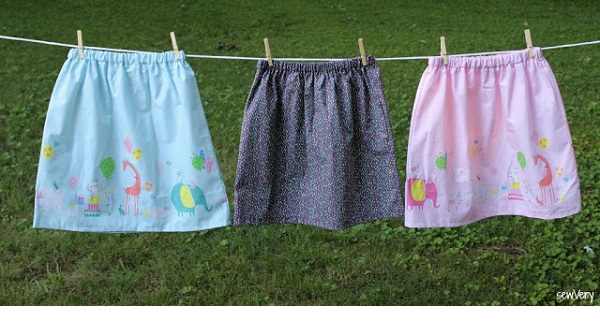 Tutorial: Make a girls' gathered skirt with just one seam