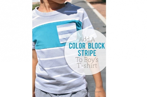 Tutorial: Lengthen a t-shirt with a color block stripe