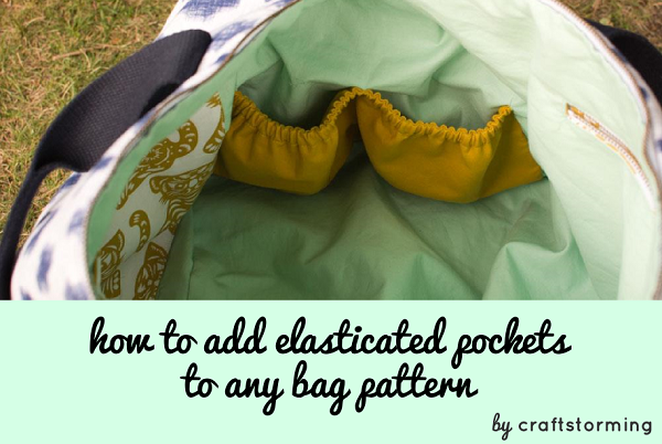 Tutorial: How to add elasticated pockets when making a bag