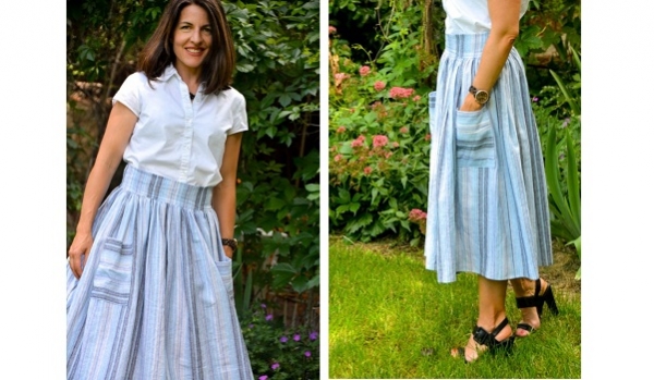 Tutorial: Midi skirt with patch pockets