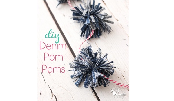 Tutorial: Denim pom poms