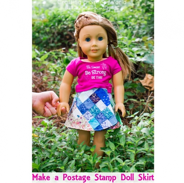 Tutorial: Patchwork wrap skirt for an 18" doll