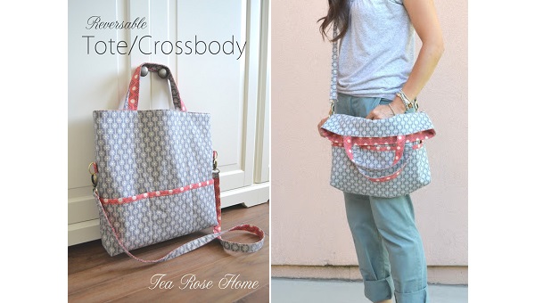 Tutorial: Reversible and convertible cross body tote