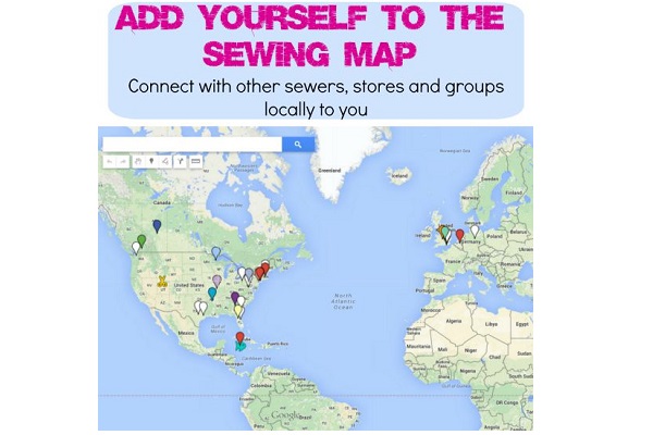 Use this interactive map to find sewing friends in your area