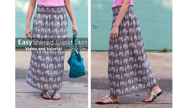 Tutorial: Easy shirred waist skirt