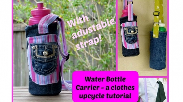 Tutorial: Water bottle carrier with an adjustable strap