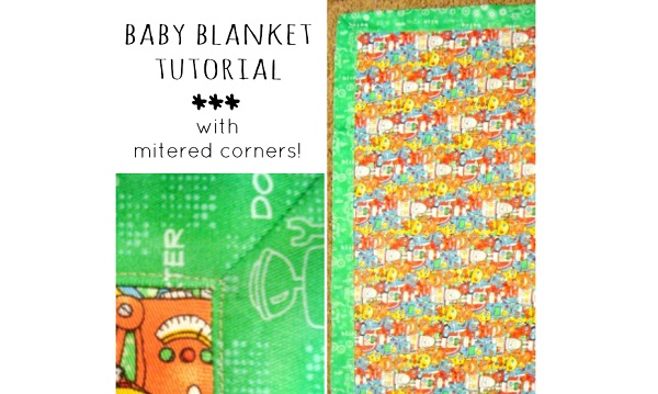 Tutorial: 30-minute baby blanket with mitered corners