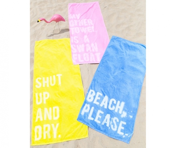 Tutorial: Bleached message beach towel