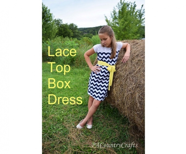 Tutorial: Lace top box dress for girls and tweens