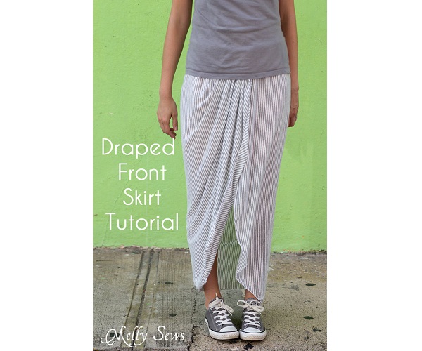 Tutorial: Draped wrap skirt