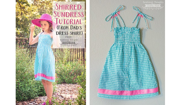 Tutorial: Little girl's sundress from dad's dress shirt