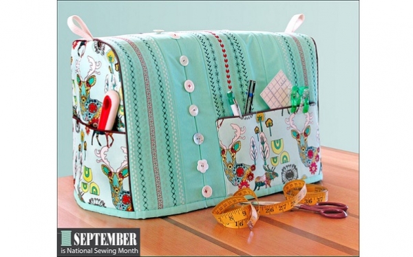 Tutorial: Sewing machine cover with decorative stitching and pull tabs