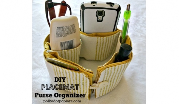 Tutorial: Purse organizer from a placemat