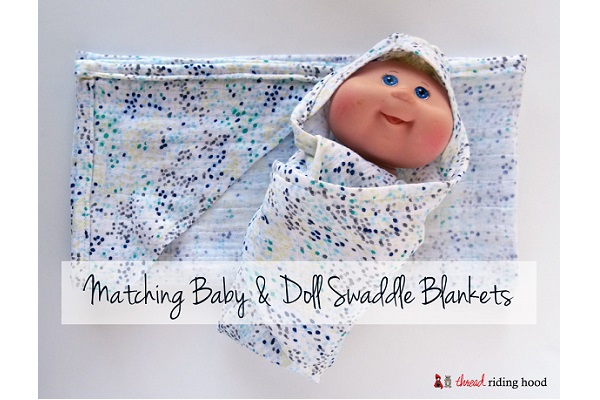 Tutorial: Hooded swaddle blankets for baby and doll 