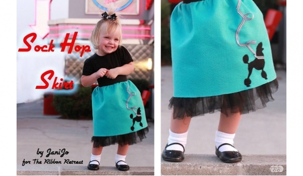 Tutorial: Sock Hop poodle skirt for little girls