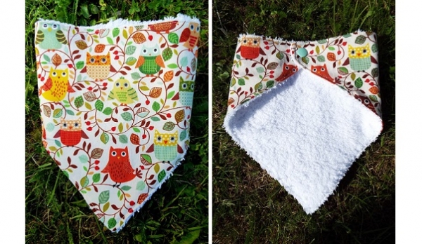 Tutorial: Fat quarter bandana snap bib