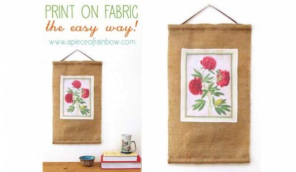 Tutorial: Botanical print burlap banner