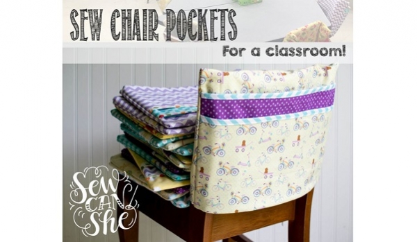 Tutorial: Chair pockets for a classroom - fast, easy, and cute