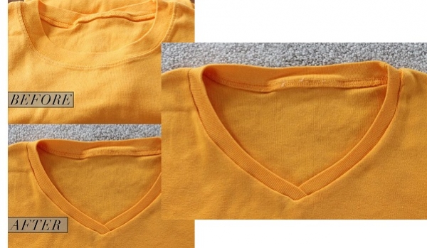 Tutorial: Turn a crew neck t-shirt into a V-neck