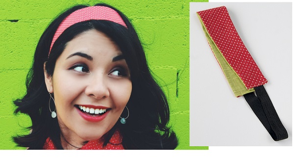 Tutorial: Retro style reversible fabric headband