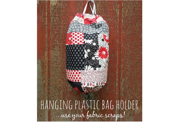 Tutorial: Patchwork hanging plastic bag holder 