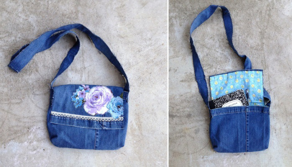 Tutorial: Make a messenger bag from an old pair of jeans