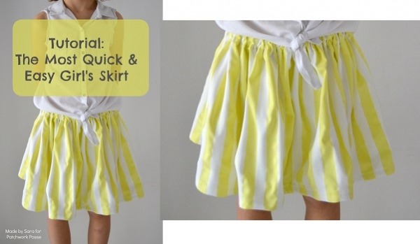 Tutorial: The Most Quick and Easy Girls Skirt