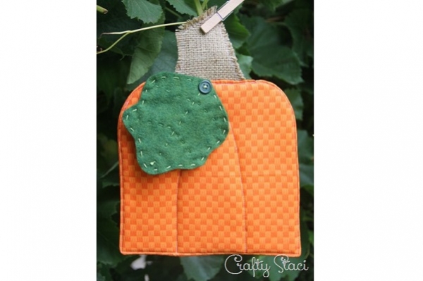 Free pattern: Pumpkin hot pad