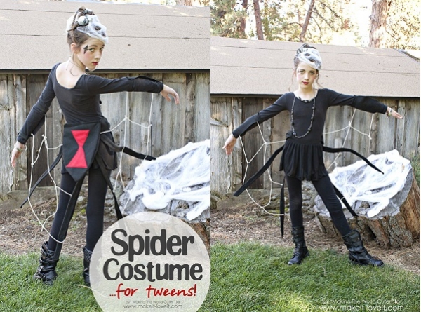 Tutorial: Spider Halloween costume for a tween